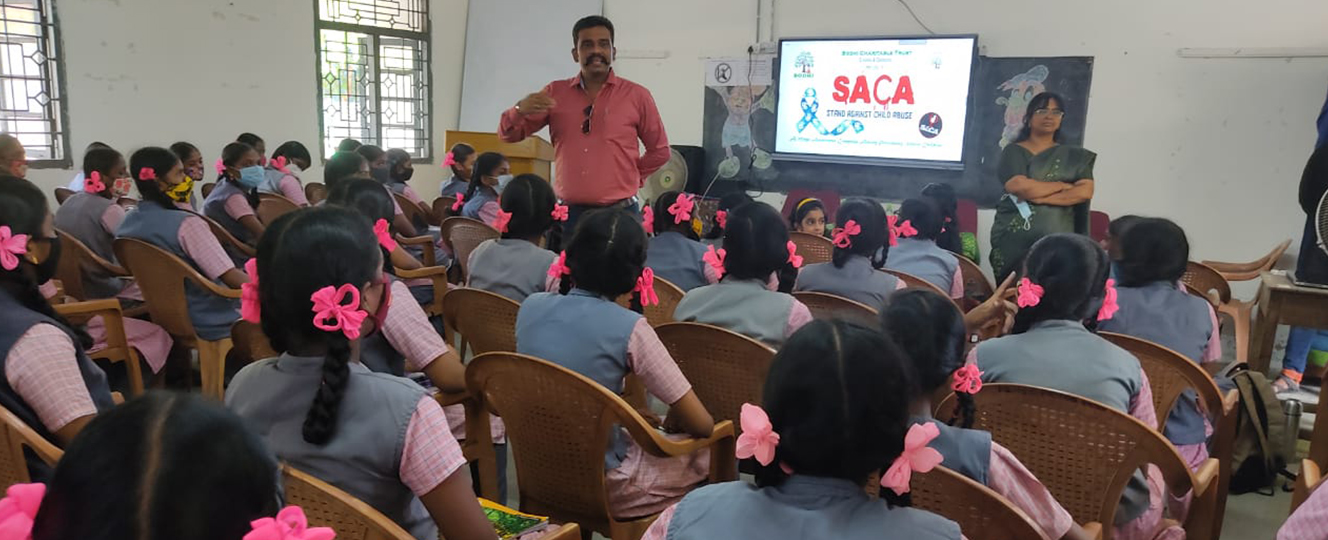 SACA school outreach — child-safety awareness talk